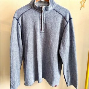 Tommy Bahama Quarter Zip Pullover Sweater Men’s Blue Lightweight Casual Size M